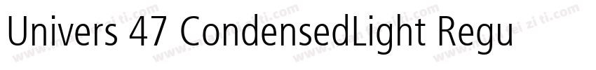 Univers 47 CondensedLight Regular字体转换
